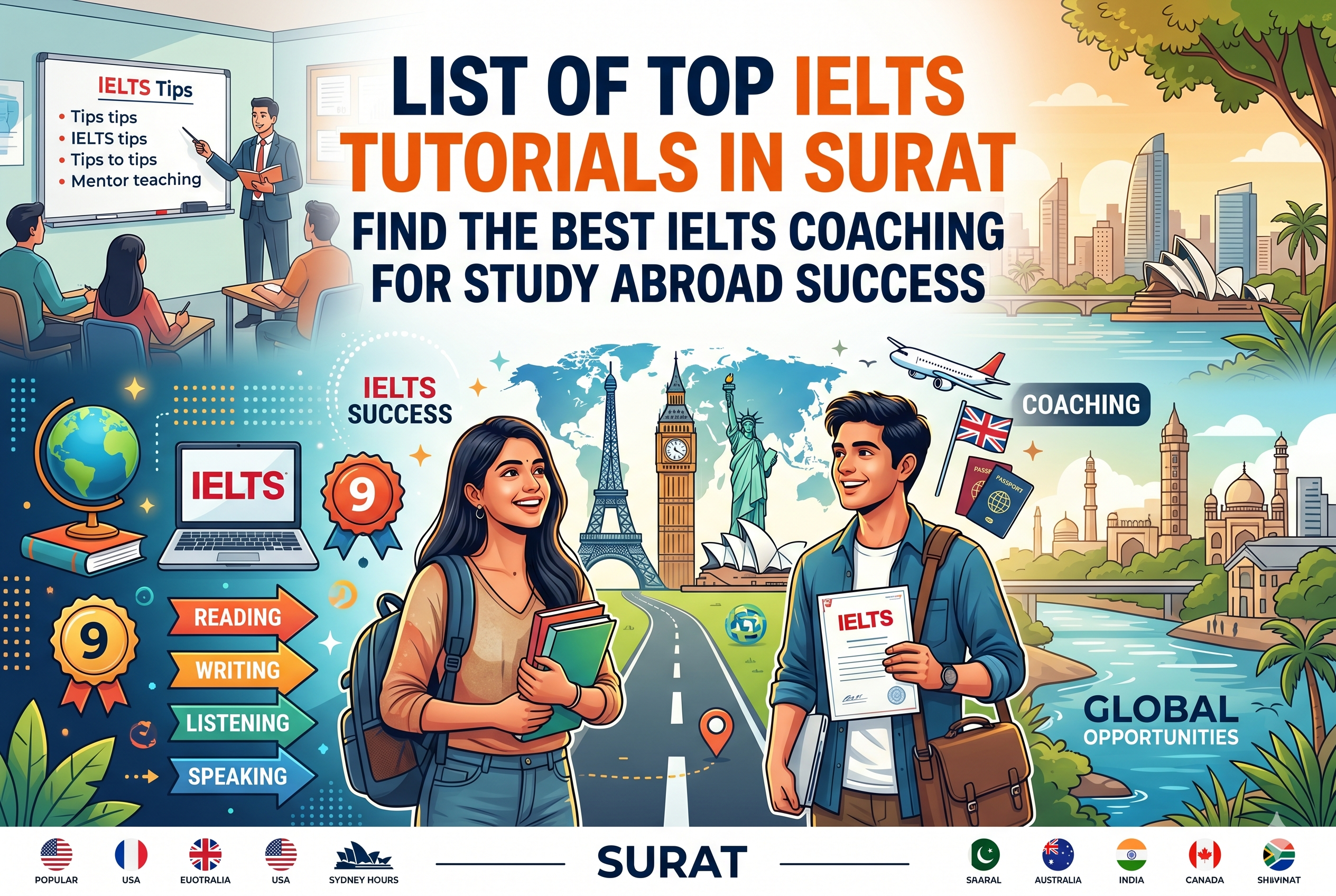 List of Top IELTS Tutorials in - Surat
