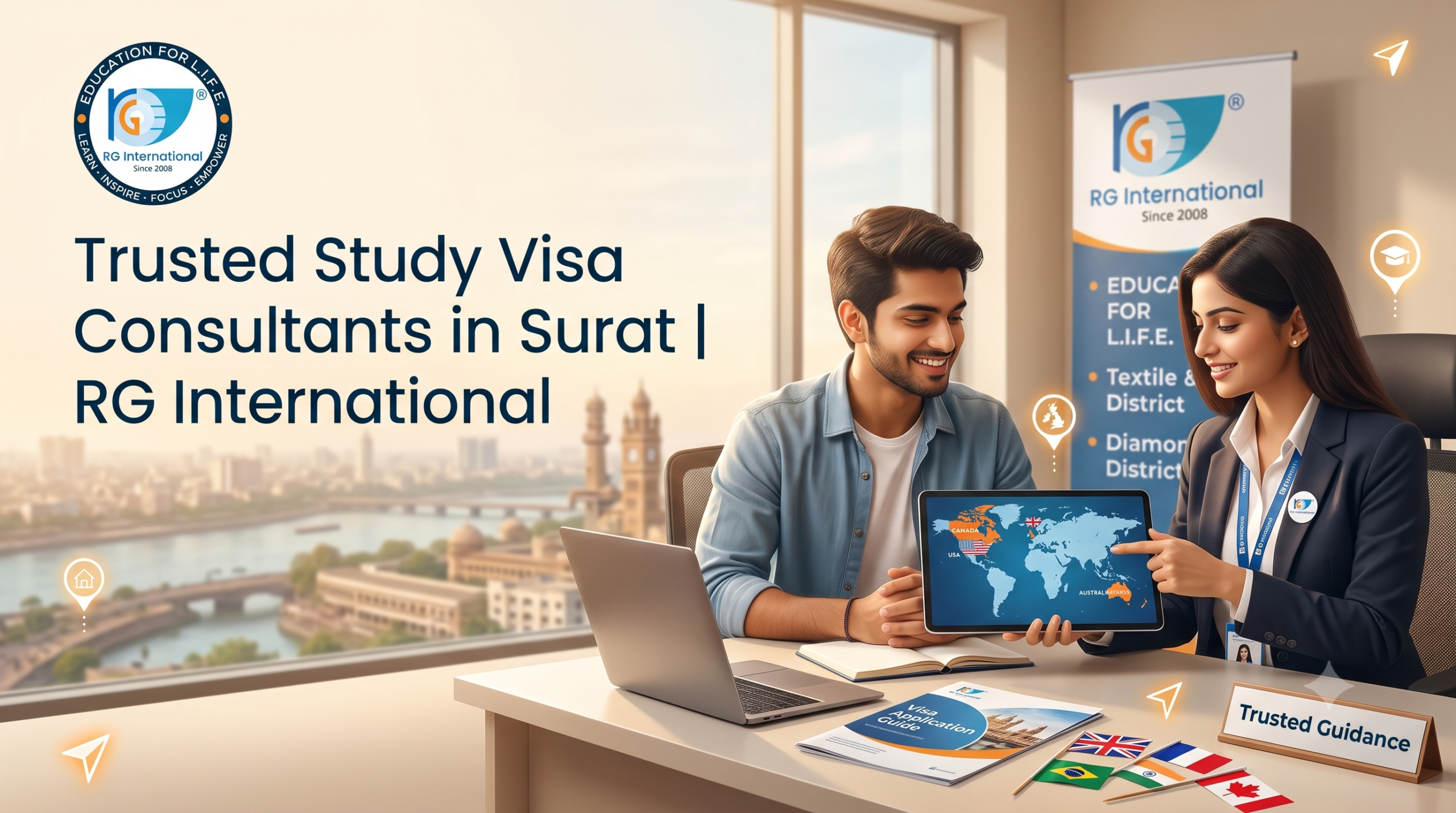 Trusted Study Visa Consultants in Surat | RG International