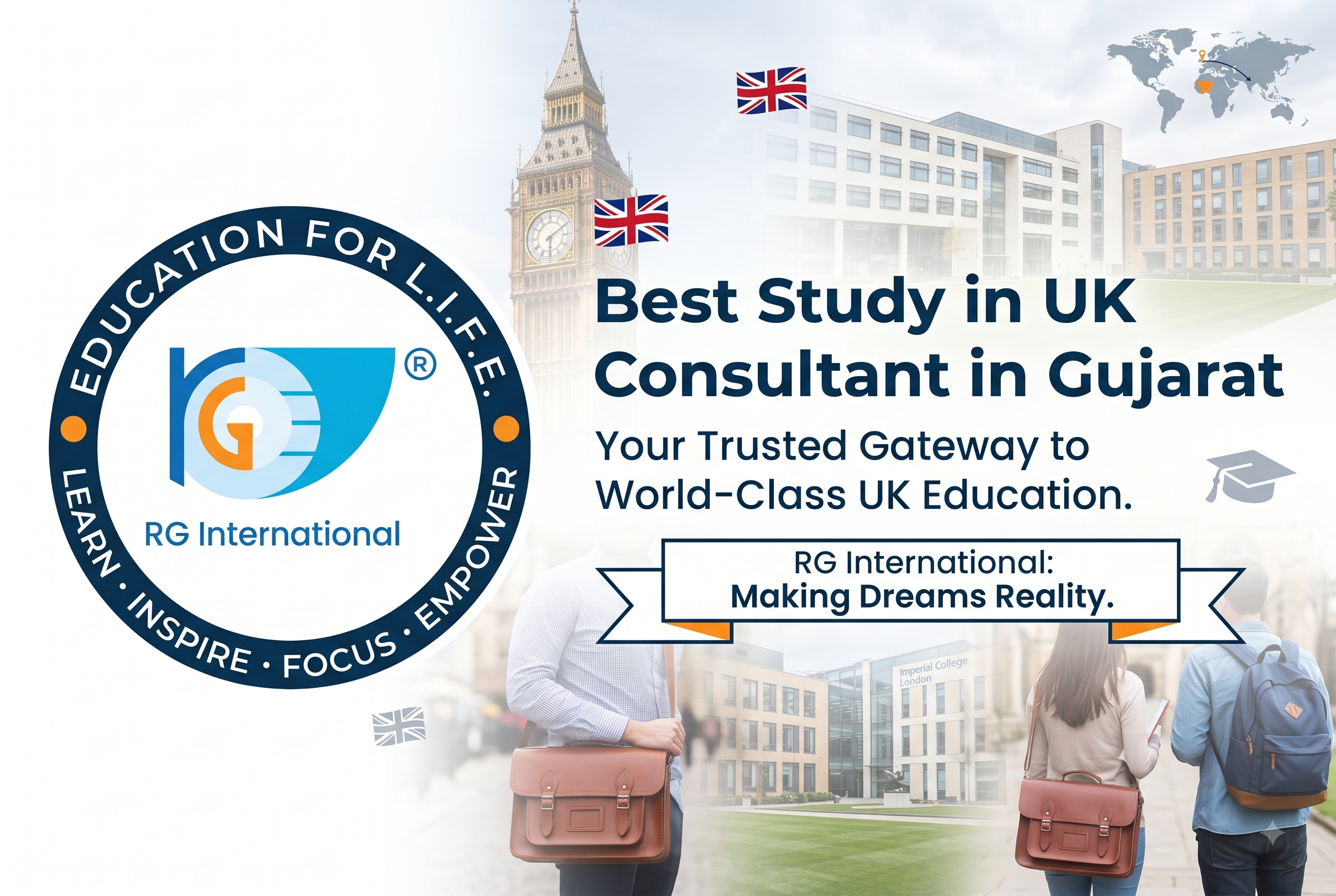 Best Study in UK Consultant in Gujarat | RG International